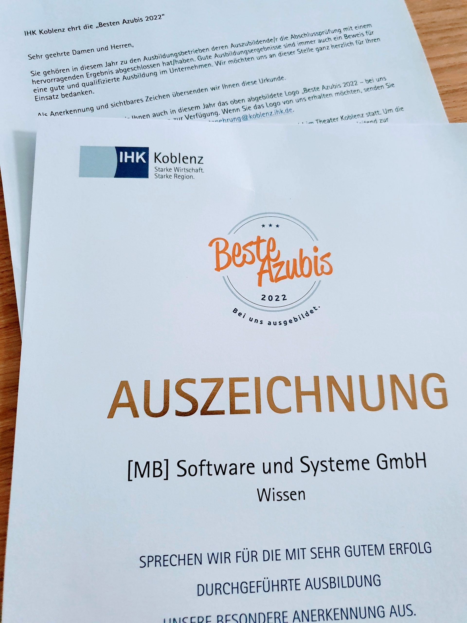 Auszeichnung "Beste Azubis"